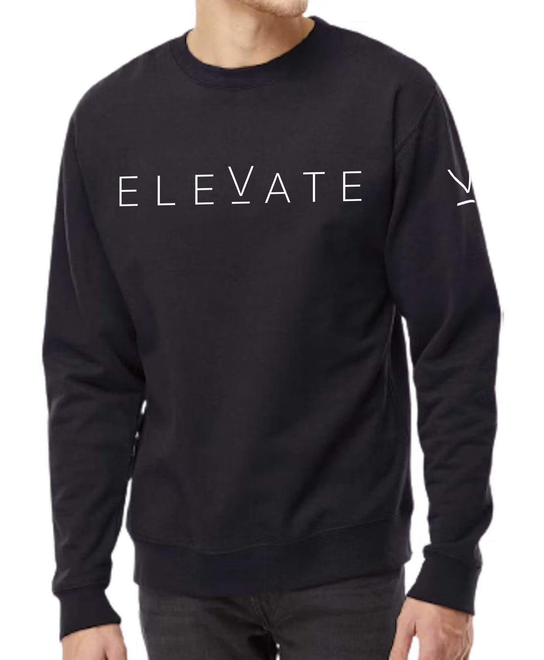 Premium Heavyweight Crewneck (Embroidered) 2 Locations $45 - ELEVATE BEVERAGES